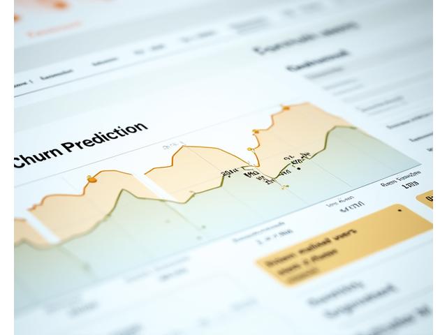 Grafico di previsione del churn che evidenzia utenti a rischio con algoritmi di machine learning