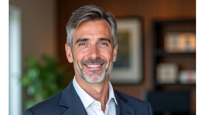 Primo piano del Dott. Marco Rossi, nutrizionista stimato di Roma, sorridente e professionale.