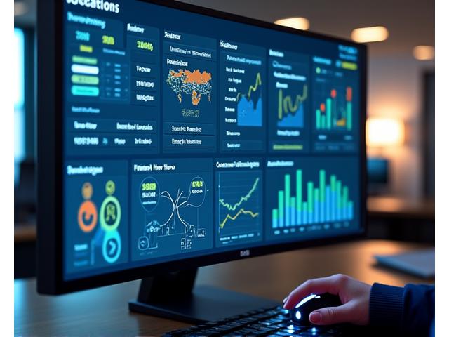 Schermata di una dashboard analitica con grafici di performance e KPI