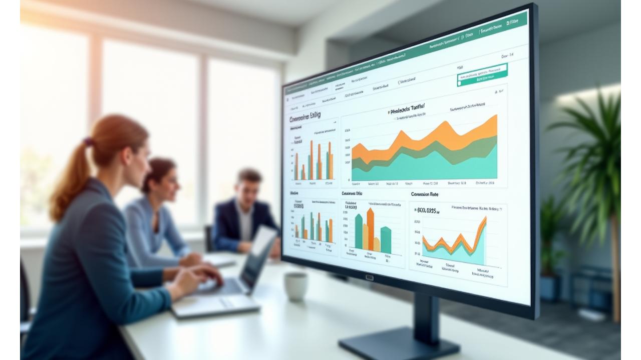Dashboard analytics di un blog salute di successo con grafici in crescita