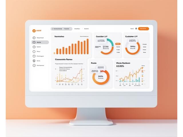 Dashboard analitica con grafici e metriche di performance che mostrano tassi di conversione, LTV del cliente e casi studio di successo per i partner di OrtoVita.