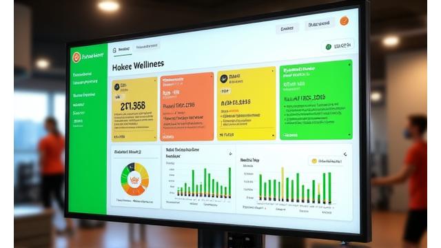 Schermata della piattaforma wellness per una catena di fitness