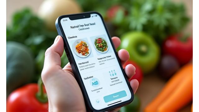 Interfaccia di un'app di nutrizione personalizzata